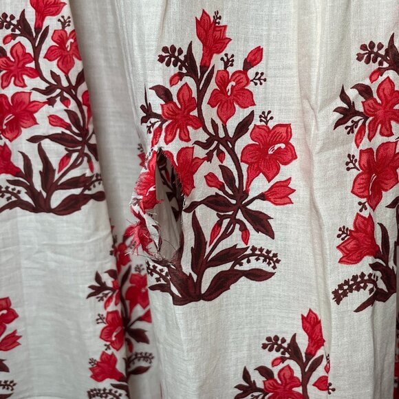 Flawed J. Crew Cotton Voile Midi Dress in Block Print Womens S Floral Item CI679 - Picture 13 of 16